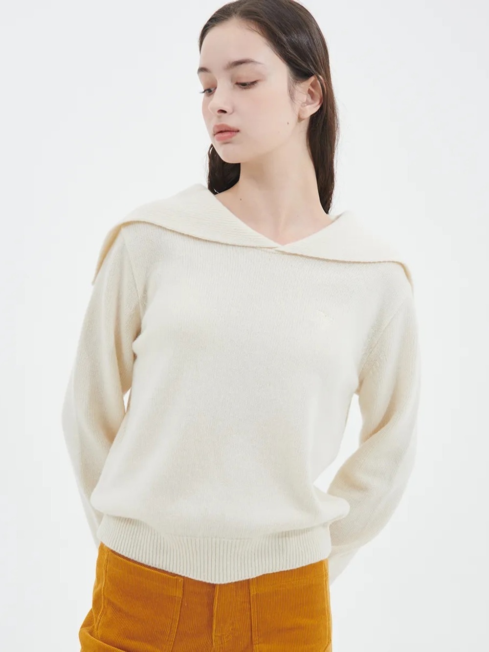 Line The Label NWT Collared Polo Sweater White Cream size XS